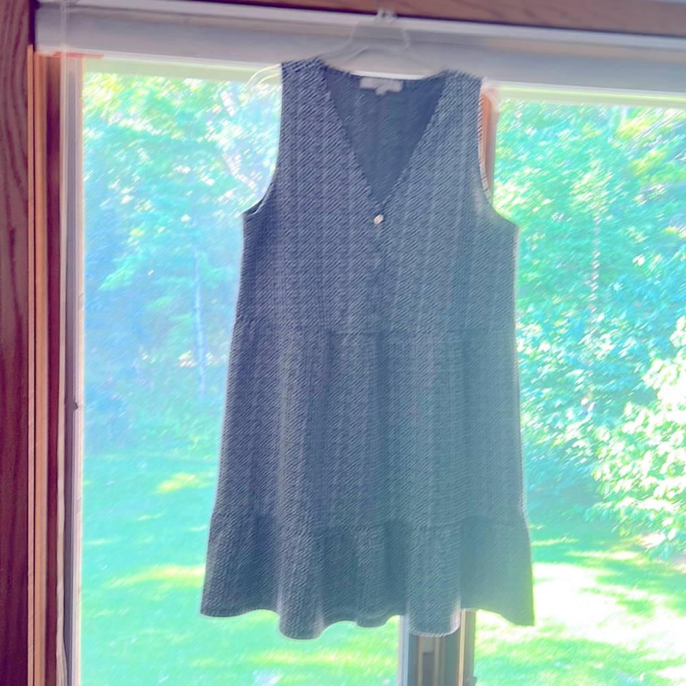 Loft large jumper dress black white